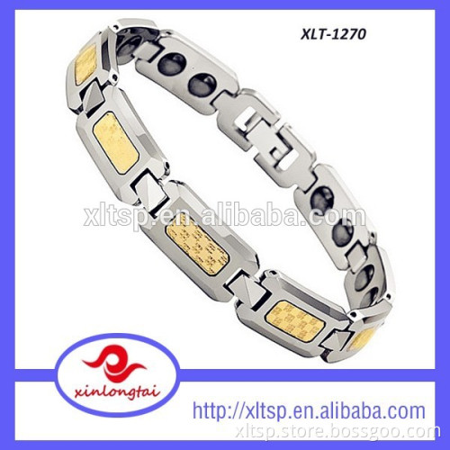 XLT-1270 Gold Foil Titanium Magnetic Bracelet Turkish Gold Bracelet